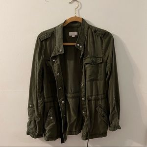 Green military style jacket